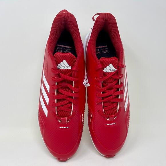 adidas Icon 7 MD Baseball Cleats Mens Sz 10 Red Ironskin I.1.9 Sporty - Picture 14 of 16